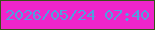 文字の大きさ：1、枠の色：375218、背景の色：ef25cb、文字の色：4ea0df 無料ブログパーツのブログ時計