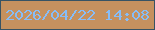 文字の大きさ：2、枠の色：375364、背景の色：c5915f、文字の色：87bdf8 無料ブログパーツのブログ時計