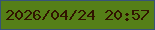 文字の大きさ：2、枠の色：375378、背景の色：557f17、文字の色：311400 無料ブログパーツのブログ時計