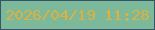 文字の大きさ：4、枠の色：375468、背景の色：7cb99a、文字の色：dbb141 無料ブログパーツのブログ時計