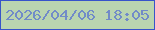 文字の大きさ：4、枠の色：3754ca、背景の色：bad5b0、文字の色：718bc8 無料ブログパーツのブログ時計