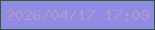 文字の大きさ：1、枠の色：37573c、背景の色：8f8ce4、文字の色：b994cc 無料ブログパーツのブログ時計