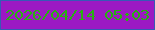 文字の大きさ：3、枠の色：3759b6、背景の色：9c19c3、文字の色：28b011 無料ブログパーツのブログ時計