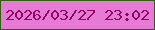 文字の大きさ：4、枠の色：375a17、背景の色：e77ad4、文字の色：8f0665 無料ブログパーツのブログ時計