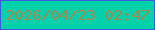 文字の大きさ：1、枠の色：375be3、背景の色：00d1ab、文字の色：a28753 無料ブログパーツのブログ時計