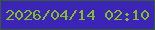 文字の大きさ：5、枠の色：375c32、背景の色：3b24b6、文字の色：81be25 無料ブログパーツのブログ時計