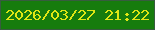 文字の大きさ：1、枠の色：375c3f、背景の色：167c0d、文字の色：e0e714 無料ブログパーツのブログ時計