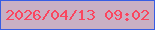 文字の大きさ：4、枠の色：375de3、背景の色：c9b0c4、文字の色：fa455f 無料ブログパーツのブログ時計
