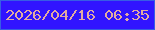 文字の大きさ：2、枠の色：375de4、背景の色：3114ff、文字の色：e2aba1 無料ブログパーツのブログ時計