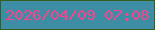 文字の大きさ：3、枠の色：375f1b、背景の色：3d8da4、文字の色：f8448d 無料ブログパーツのブログ時計