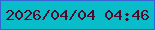 文字の大きさ：3、枠の色：3763d3、背景の色：08bdc9、文字の色：500a29 無料ブログパーツのブログ時計
