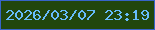 文字の大きさ：1、枠の色：3764c9、背景の色：21460d、文字の色：67bcfb 無料ブログパーツのブログ時計