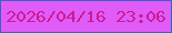 文字の大きさ：4、枠の色：3765c5、背景の色：e05cf9、文字の色：cb1b94 無料ブログパーツのブログ時計