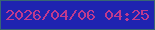 文字の大きさ：5、枠の色：376673、背景の色：1f23b0、文字の色：bf3a8e 無料ブログパーツのブログ時計