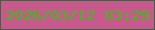 文字の大きさ：5、枠の色：37673f、背景の色：c7598c、文字の色：36c116 無料ブログパーツのブログ時計