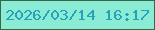 文字の大きさ：3、枠の色：376744、背景の色：8aecd4、文字の色：27a1b6 無料ブログパーツのブログ時計