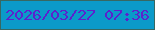 文字の大きさ：5、枠の色：376862、背景の色：0b9ac9、文字の色：5c21cd 無料ブログパーツのブログ時計