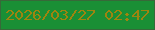 文字の大きさ：5、枠の色：376939、背景の色：1a8f35、文字の色：9e840f 無料ブログパーツのブログ時計