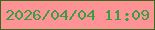 文字の大きさ：2、枠の色：376a1b、背景の色：ff9294、文字の色：359f44 無料ブログパーツのブログ時計