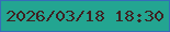 文字の大きさ：3、枠の色：376cb8、背景の色：23a591、文字の色：3f2121 無料ブログパーツのブログ時計