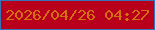 文字の大きさ：2、枠の色：3773b6、背景の色：b8001c、文字の色：d37112 無料ブログパーツのブログ時計
