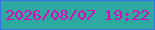 文字の大きさ：2、枠の色：3773e8、背景の色：2ea9a2、文字の色：de06b6 無料ブログパーツのブログ時計