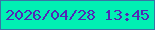 文字の大きさ：1、枠の色：3774a5、背景の色：01efb3、文字の色：5227b6 無料ブログパーツのブログ時計