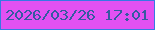 文字の大きさ：4、枠の色：3779e4、背景の色：e351f2、文字の色：365aa1 無料ブログパーツのブログ時計