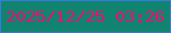 文字の大きさ：3、枠の色：377adb、背景の色：108471、文字の色：e6126e 無料ブログパーツのブログ時計
