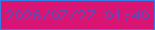 文字の大きさ：2、枠の色：377be4、背景の色：da1472、文字の色：6846b3 無料ブログパーツのブログ時計