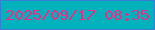 文字の大きさ：4、枠の色：377ed5、背景の色：01b1bb、文字の色：ee2c87 無料ブログパーツのブログ時計