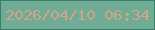 文字の大きさ：5、枠の色：378065、背景の色：70ac95、文字の色：d1a589 無料ブログパーツのブログ時計
