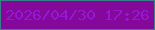 文字の大きさ：5、枠の色：378089、背景の色：84099a、文字の色：9518d5 無料ブログパーツのブログ時計