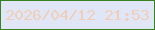 文字の大きさ：3、枠の色：378120、背景の色：e1e6f7、文字の色：f0cfba 無料ブログパーツのブログ時計
