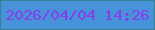 文字の大きさ：4、枠の色：378196、背景の色：4693d9、文字の色：863eeb 無料ブログパーツのブログ時計