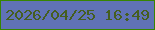 文字の大きさ：4、枠の色：378501、背景の色：6072b6、文字の色：455e1f 無料ブログパーツのブログ時計