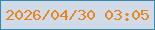 文字の大きさ：1、枠の色：3789ac、背景の色：d0dbe7、文字の色：e58622 無料ブログパーツのブログ時計