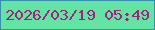 文字の大きさ：4、枠の色：378faf、背景の色：63e4a4、文字の色：a2237e 無料ブログパーツのブログ時計