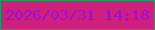 文字の大きさ：1、枠の色：379163、背景の色：cd1f7c、文字の色：9c0dce 無料ブログパーツのブログ時計