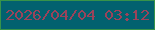 文字の大きさ：2、枠の色：37934a、背景の色：02616f、文字の色：9a435a 無料ブログパーツのブログ時計