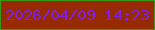 文字の大きさ：4、枠の色：379812、背景の色：972a00、文字の色：7f21e4 無料ブログパーツのブログ時計