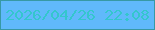 文字の大きさ：5、枠の色：3799a5、背景の色：60b9fb、文字の色：34c6cd 無料ブログパーツのブログ時計