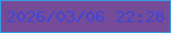 文字の大きさ：5、枠の色：379ae1、背景の色：754b97、文字の色：3f46d6 無料ブログパーツのブログ時計