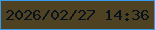 文字の大きさ：3、枠の色：379aee、背景の色：4f4223、文字の色：07121d 無料ブログパーツのブログ時計