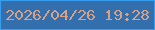 文字の大きさ：3、枠の色：379eef、背景の色：336fac、文字の色：d5a188 無料ブログパーツのブログ時計
