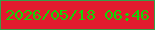 文字の大きさ：2、枠の色：379f48、背景の色：e31b2e、文字の色：13d405 無料ブログパーツのブログ時計