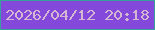 文字の大きさ：5、枠の色：37a09d、背景の色：8448da、文字の色：d4b7d2 無料ブログパーツのブログ時計