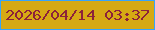 文字の大きさ：3、枠の色：37a4fb、背景の色：d6a914、文字の色：8c223a 無料ブログパーツのブログ時計