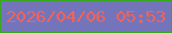 文字の大きさ：3、枠の色：37a720、背景の色：7474bb、文字の色：f36356 無料ブログパーツのブログ時計