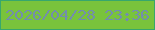 文字の大きさ：1、枠の色：37a76d、背景の色：79c33c、文字の色：738dad 無料ブログパーツのブログ時計